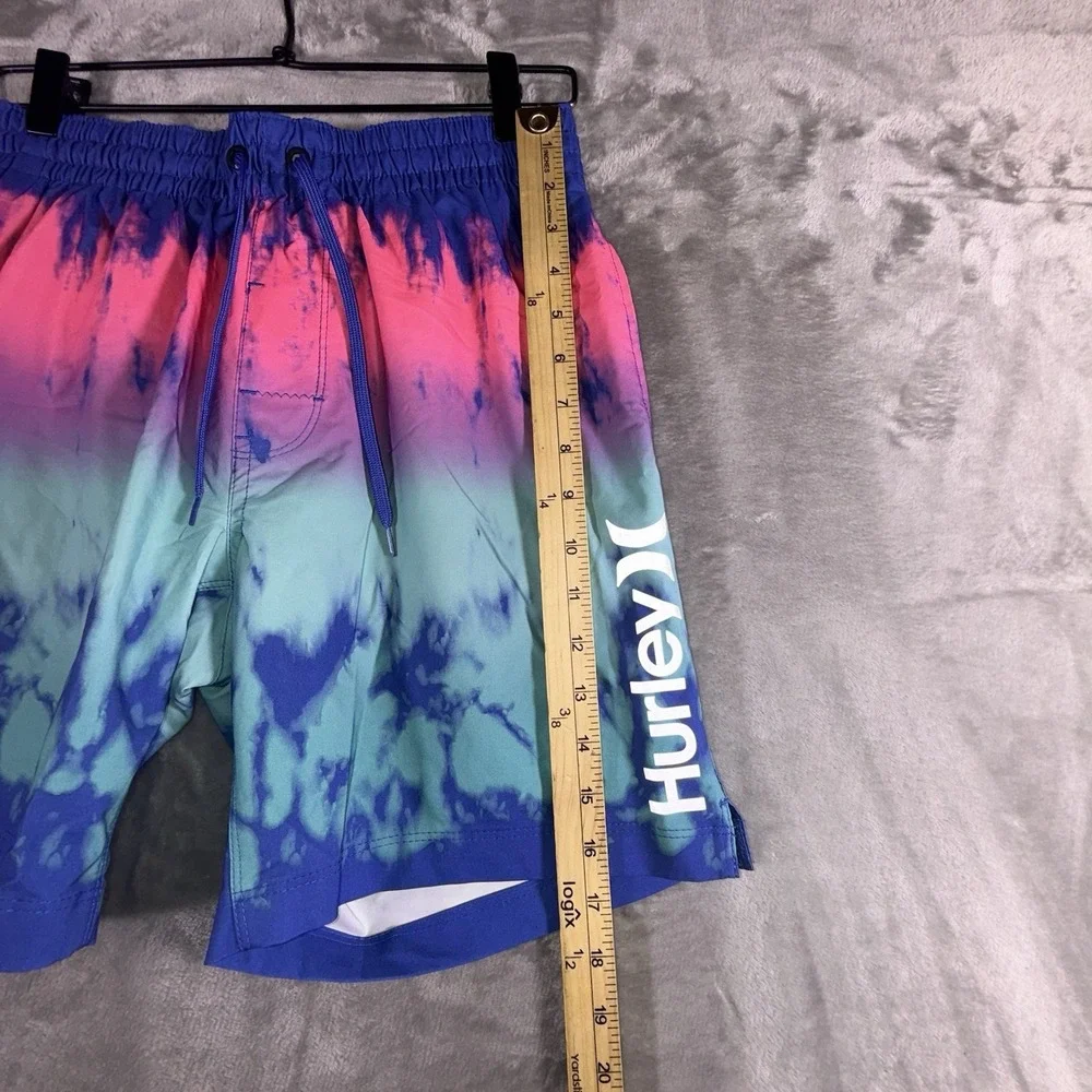 Hurley Boys Board Shorts Size Small‎ 26 Multicolor Gradient Palms Surfer Beach